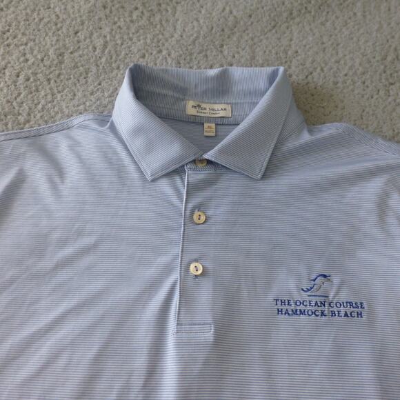 Peter Millar Shirt Mens XL Golf Polo Summer Comfort Performance Blue Stretch - Picture 3 of 10
